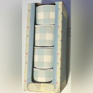 BakeShop Bunny Gingham Dessert Ramekins (Set of 4) 4 x 2' 💙 🐰 Tiny but Mighty!